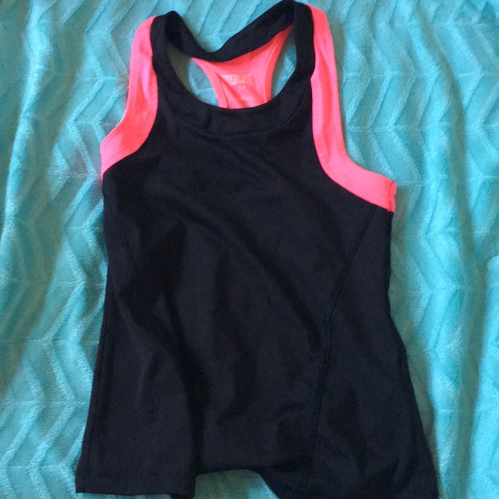 Black tank  top with pink lining